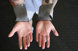 Showing underside of Bear KompleX Carbon No Hole Speed Grips on wrists