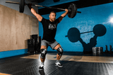 Man lifting with knee sleeves