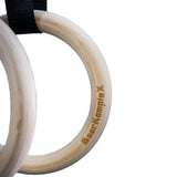 Bear KompleX Gymnastic Wood Rings closeup of rings